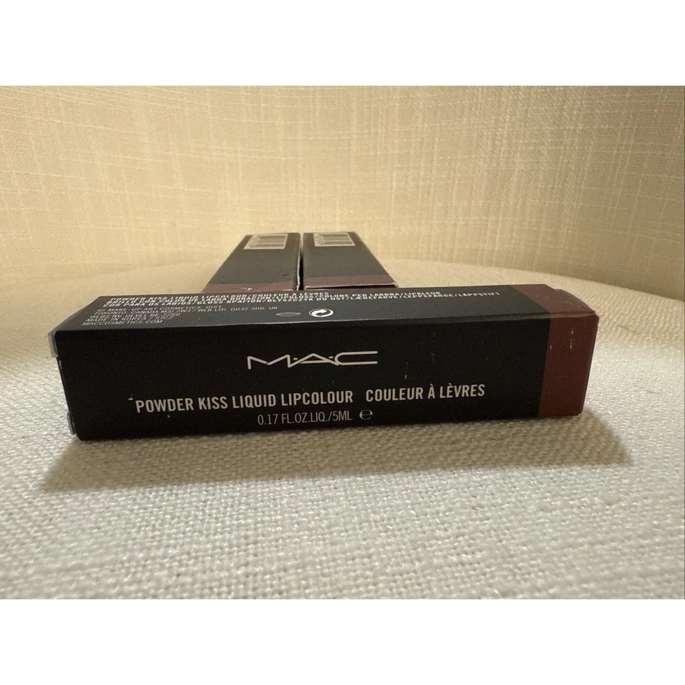 MAC Powder Kiss Liquid Lipcolour #997 OVER THE TAUPE NIB  .17 fl oz Fast Ship‎